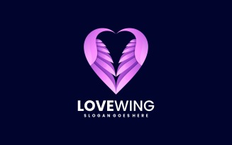 Love Wing Gradient Logo Style