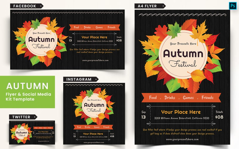 Autumn Fall Festival Flyer and Social Media Pack-09
