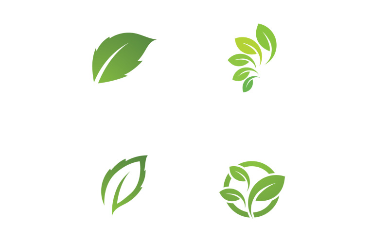 Ecology Green Leaf Nature Logo And Symbol V58 Logo Template