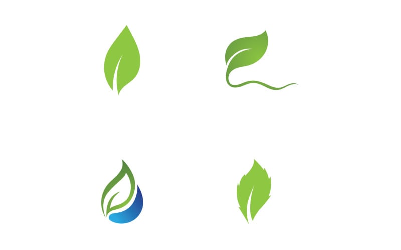 Ecology Green Leaf Nature Logo And Symbol V59 Logo Template