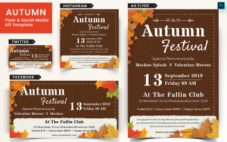 Autumn Fall Festival Flyer and Social Media Pack-12
