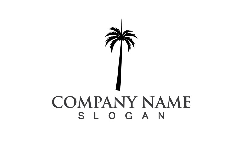 Coconut Palm Tree Logo And Symbol Vector V2 Logo Template