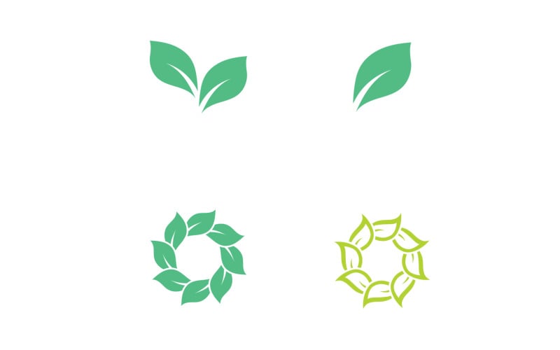 Ecology Green Leaf Nature Logo And Symbol V63 Logo Template