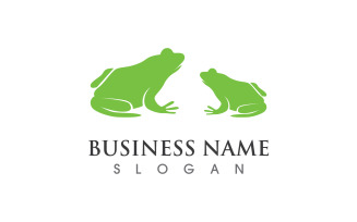 Frog Green Animal Logo Design Vector V1