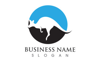 Kangaroo Jump Logo And Symbol Animals V2