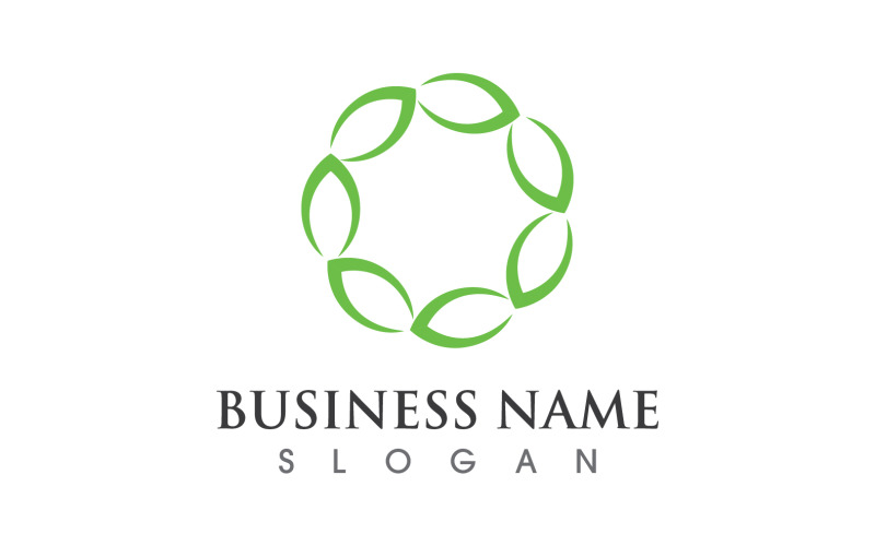 Leaf Green Decoration Flower Symbol Logo V3 Logo Template