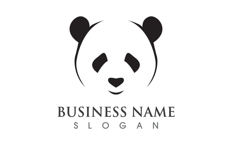 Panda Head Logo And Symbol Vector V Logo Template