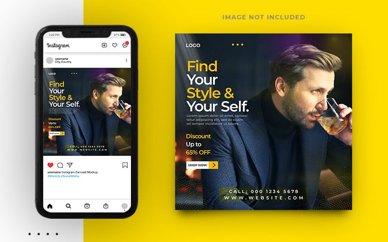 Sale Fashion Social Media Post Template Design