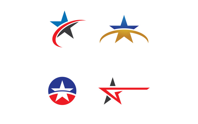 Star Success Symbol logo Vector Design V15 Logo Template
