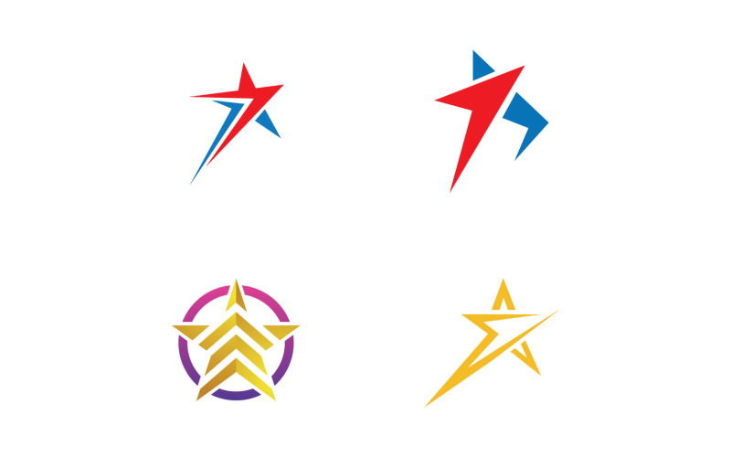 Star Success Symbol logo Vector Design V5 Logo Template