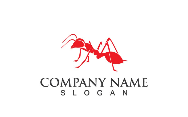 Ant Red Logo And Symbol Vector V6 Logo Template