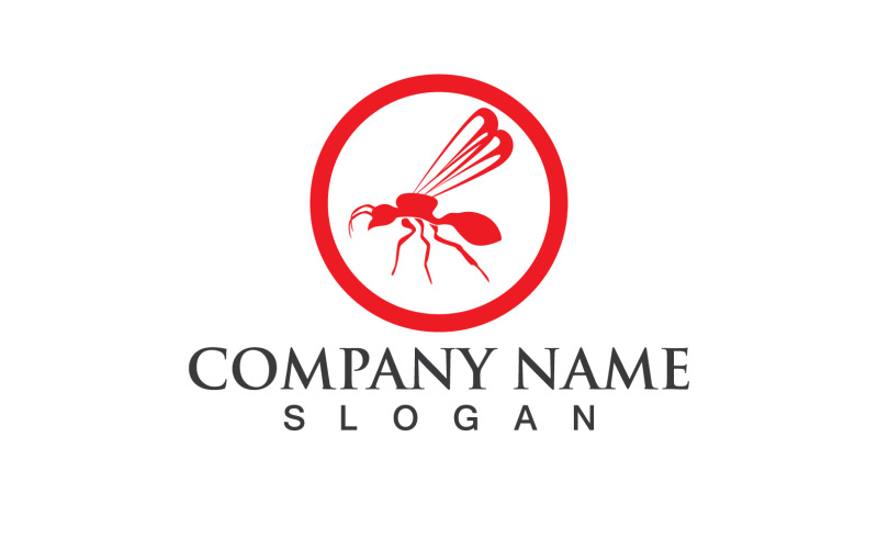 Ant Red Logo And Symbol Vector V21 Logo Template