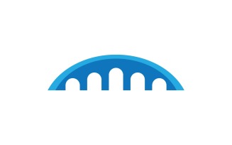 Bridge Building Logo Design Template Vector Icon V2