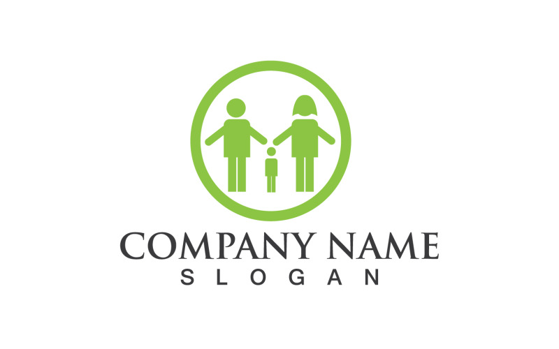 Adoption Family Care Love Logo Vector V13 Logo Template