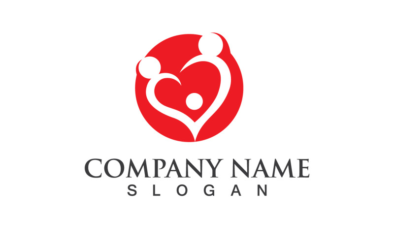 Adoption Family Care Love Logo Vector V19 Logo Template