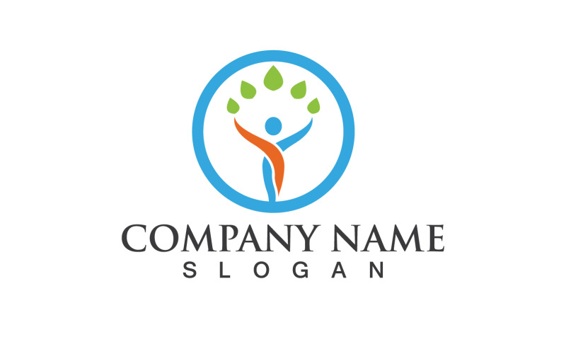 Health People Human Caracter Logo And Symbol V14 Logo Template
