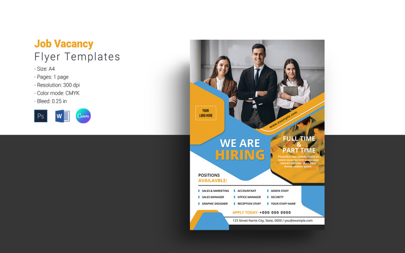 We Are Hiring | Job Vacancy Flyer Corporate Identity