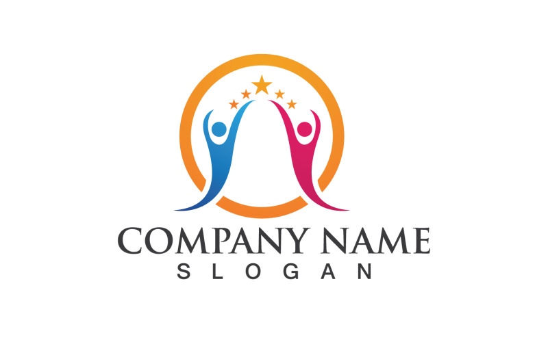 Human Caracter Health Life Success Logo Vector Eps V3 Logo Template