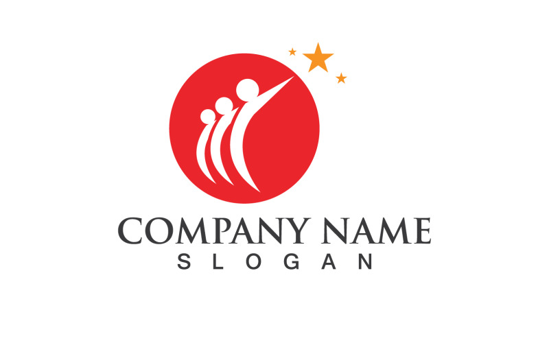 Human Caracter Health Life Success Logo Vector Eps V14 Logo Template