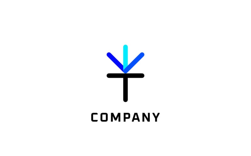 Arrow Monogram Letter V T Logo Logo Template