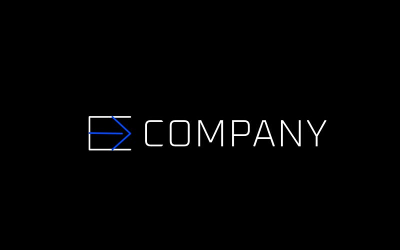 Dynamic Letter E Arrow Logo Logo Template