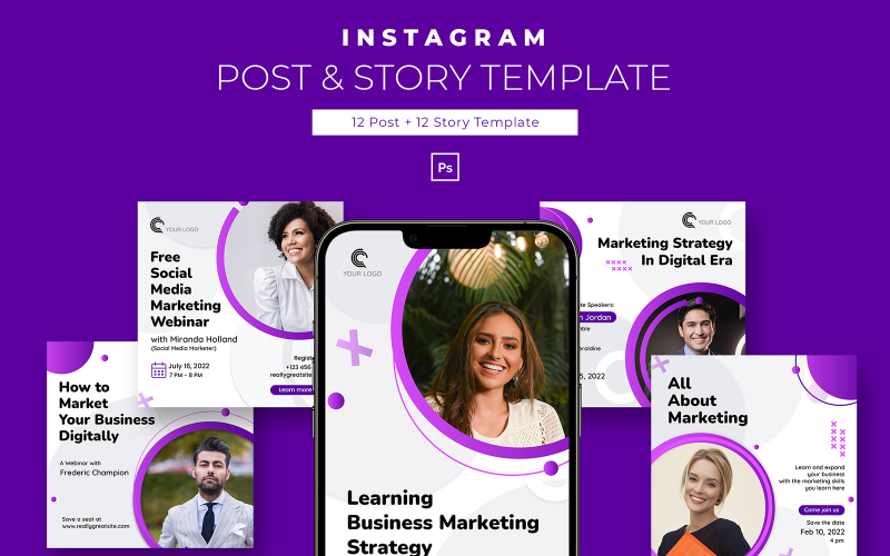 Fresh Purple Webinar Marketing Instagram Social Media