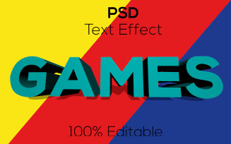 Games | 3D Games | Modern 3d Games Psd Text Effect