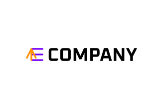 Letter E Arrow Flat Dynamic Logo