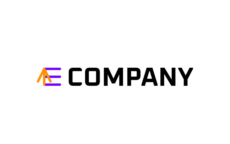 Letter E Arrow Flat Dynamic Logo Logo Template