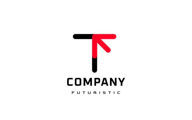 Letter T Red Arrow Corporation Logo Logo Template