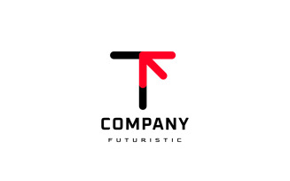 Letter T Red Arrow Corporation Logo
