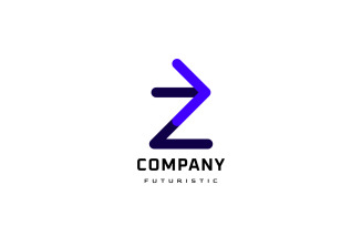 Letter Z Arrow Flat Dynamic Logo