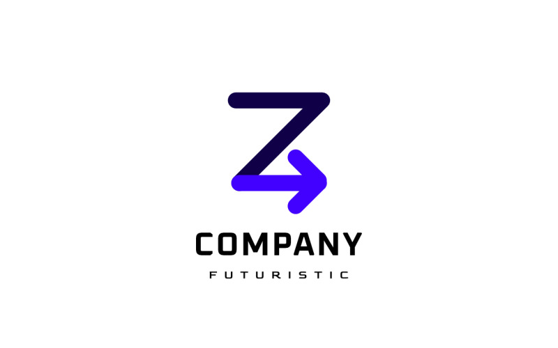 Letter Z Arrow Flat Dynamic Logo Logo Template