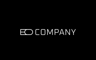 Monogram Letter EO Flat Line Logo