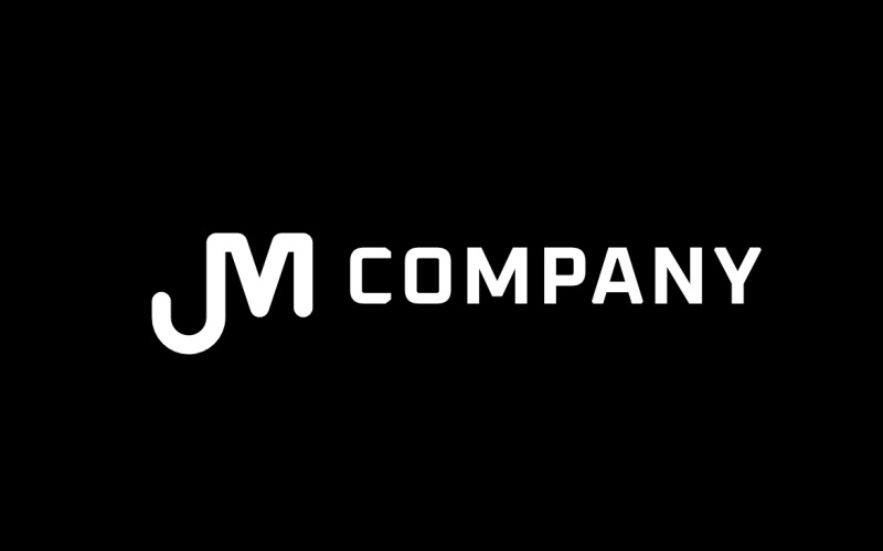Monogram Letter JM Flat Logo Logo Template