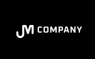 Monogram Letter JM Flat Logo