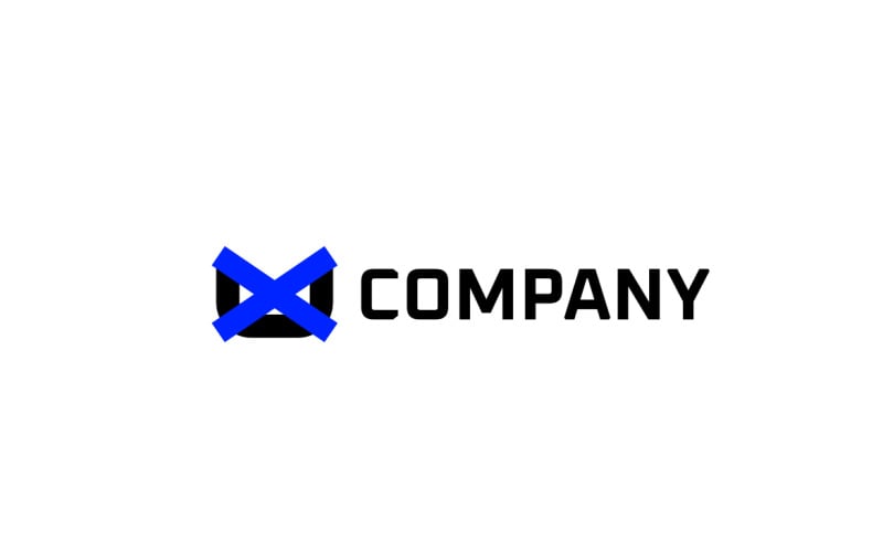 Monogram Letter UX Flat Logo Logo Template