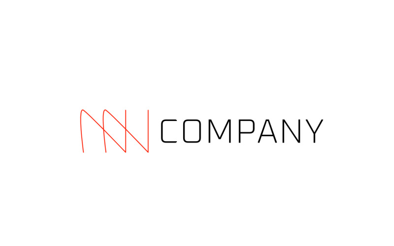 Tech Line Future Flat Logo Logo Template