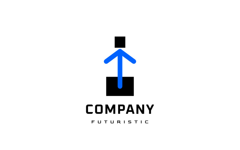 Arrow Pixel Dynamic Box Logo Logo Template