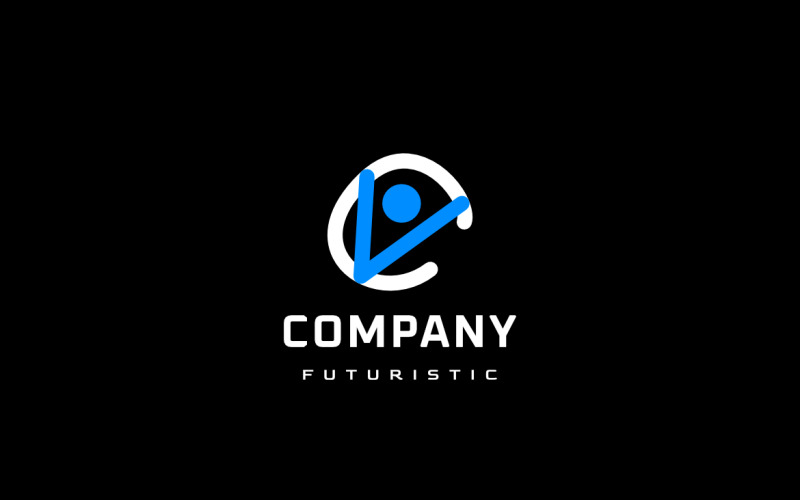Human Letter VC Flat Capital Logo Logo Template