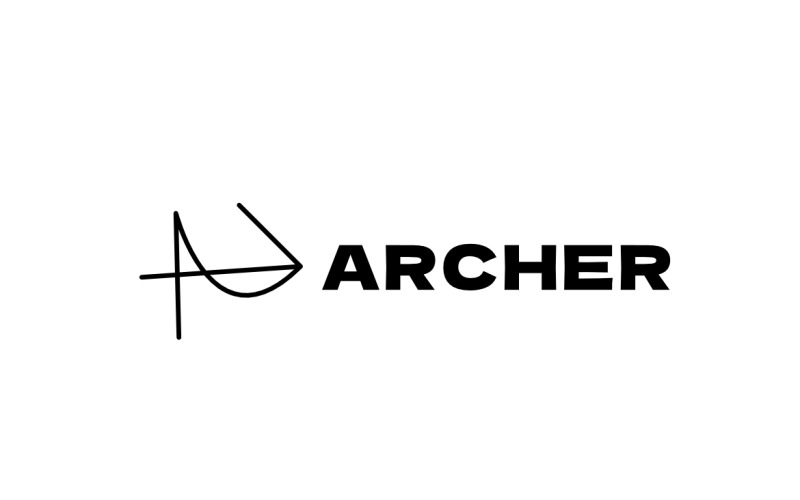 Letter A Archer Arrow Logo Logo Template