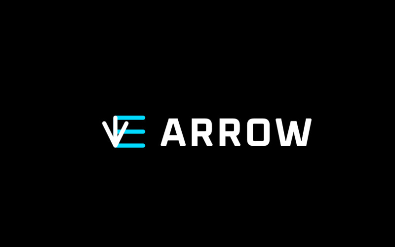 Letter E Arrow Modern Tech Logo Logo Template