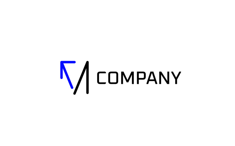 Letter M Arrow Clever Logo Logo Template