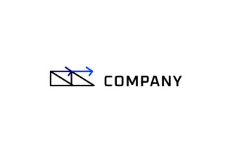 Letter M Arrow Flat Dynamic Logo