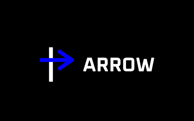 Letter T Arrow Dynamic Flat Logo Logo Template