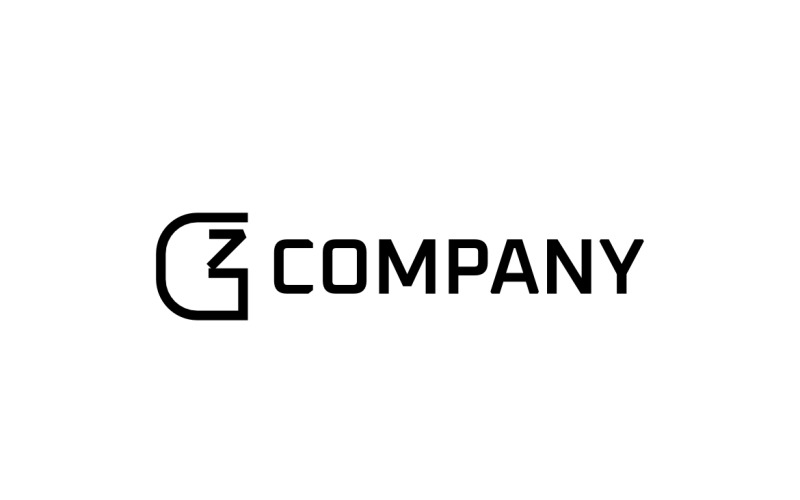 Monogram Letter GZ Tech Logo Logo Template