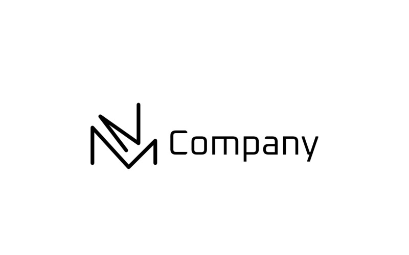 Monogram Letter MN Tech Logo Logo Template
