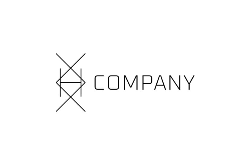 Monogram Letter XH Dynamic Logo Logo Template