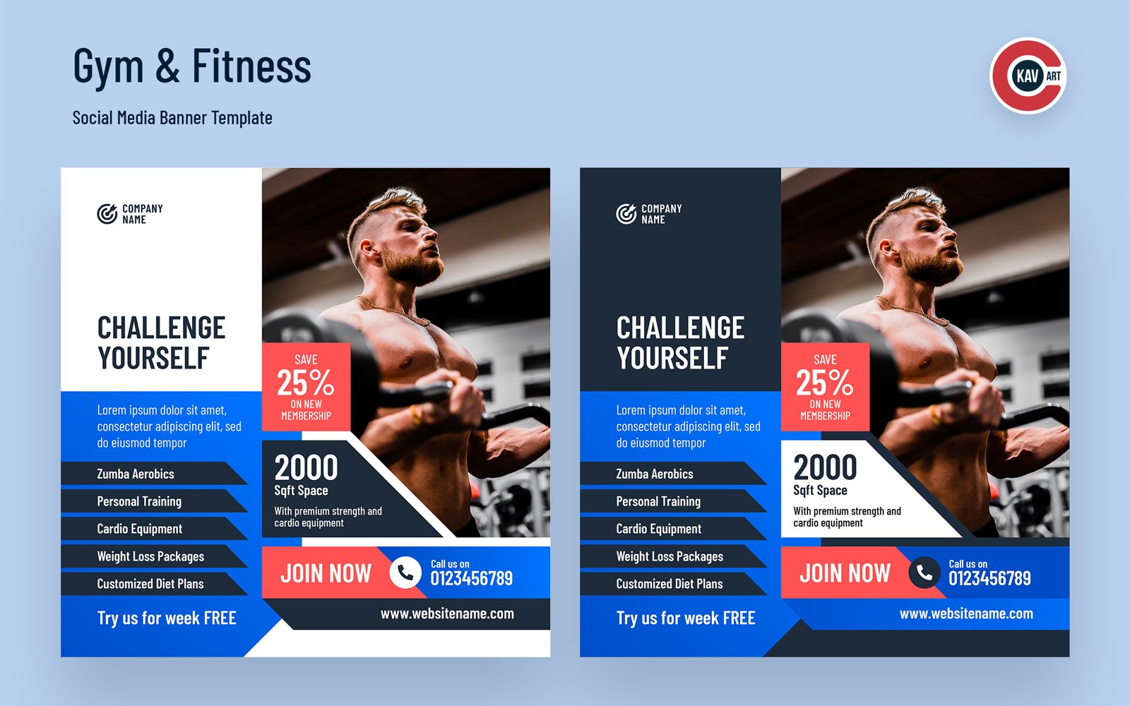 Template #258198 Fitness Media Webdesign Template - Logo template Preview