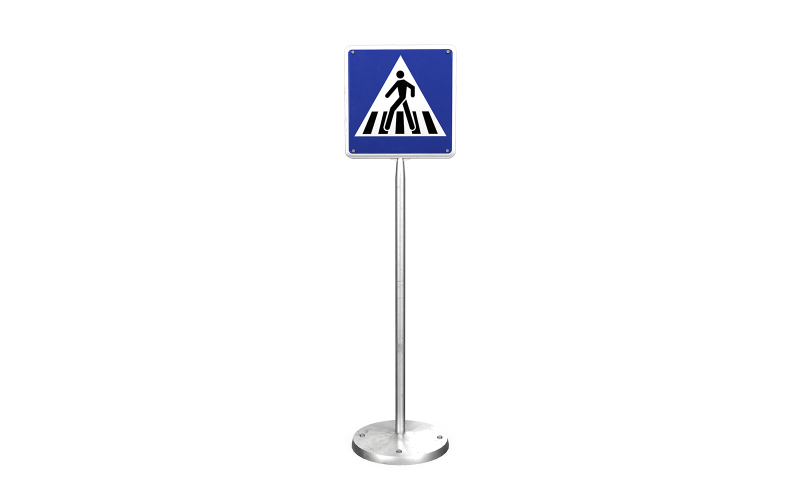 Pedestrian crossing traffic sign Low-poly 3D model Model